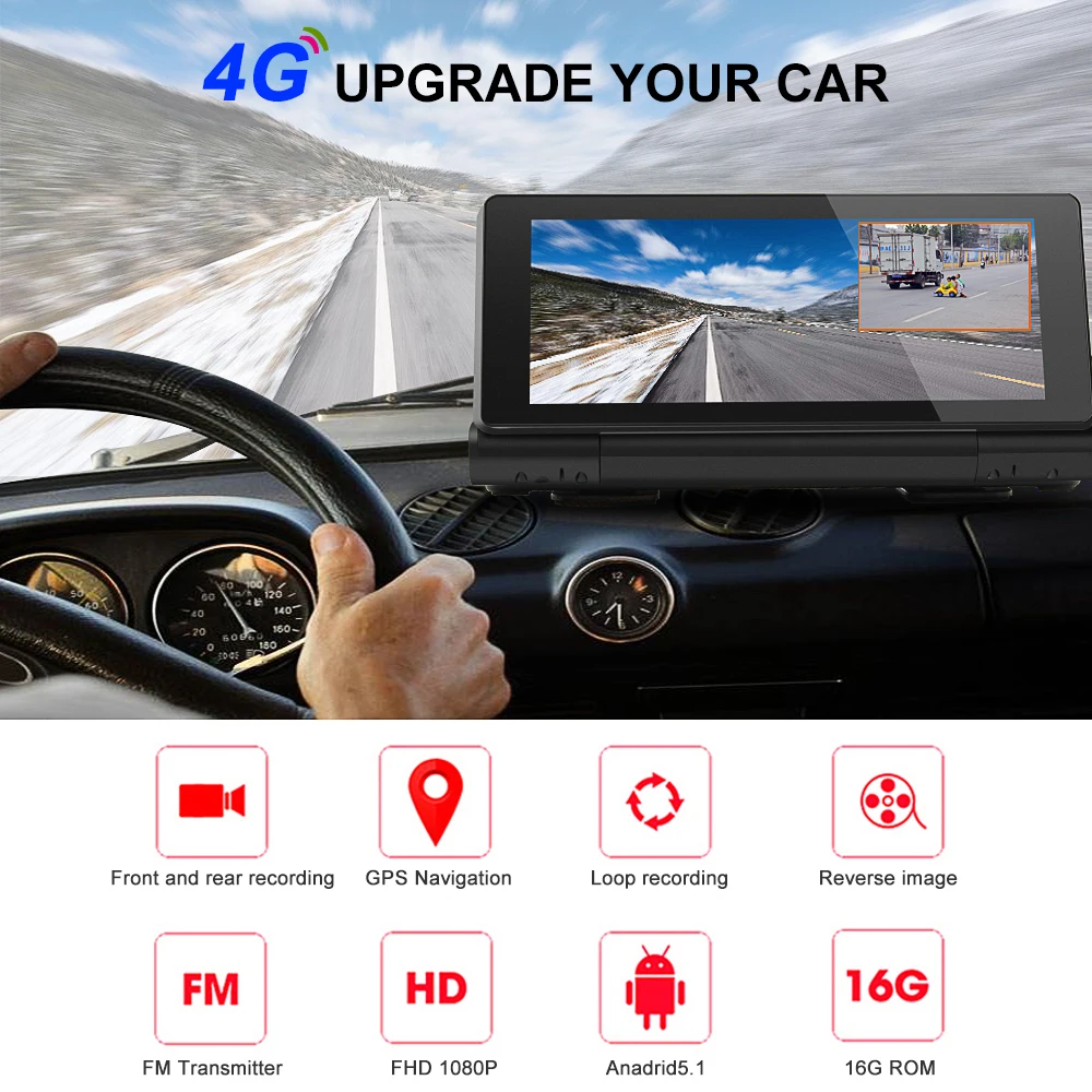 Anfilite 4G 6 86 ''Автомобильный gps навигатор ADAS Bluetooth Android 5 1 Навигатор Автомобильный