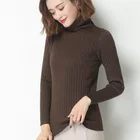 Наборный с воротником-стойкой и низ женские эластичные штаны для тела, Детский свитер осенне-зимняя 2020 новые с высокой горловиной модный свитер с высоким, плотно облегающим шею воротником для женщин