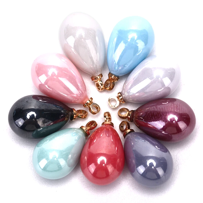 

10 шт./компл. жемчужные эмалевые подвески в форме капли воды для сумок украшения обуви аксессуары модные подвески