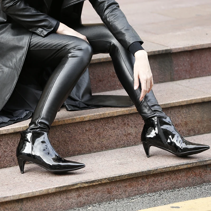 Осенне зимняя женская обувь на высоком каблуке женские туфли лодочки Модные