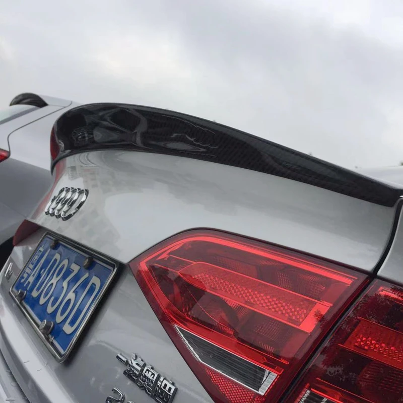 Для Audi A4 B8 4 Двери Седан 2009 2012 HK стиль высокое качество углеродное волокно заднее