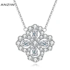 ANZIW класса люкс 925 стерлингового серебра кулон ожерелье для женщин с четырьмя листьями для длинной цепи ожерелье Свадебные украшения Воротник Де Плата подарок
