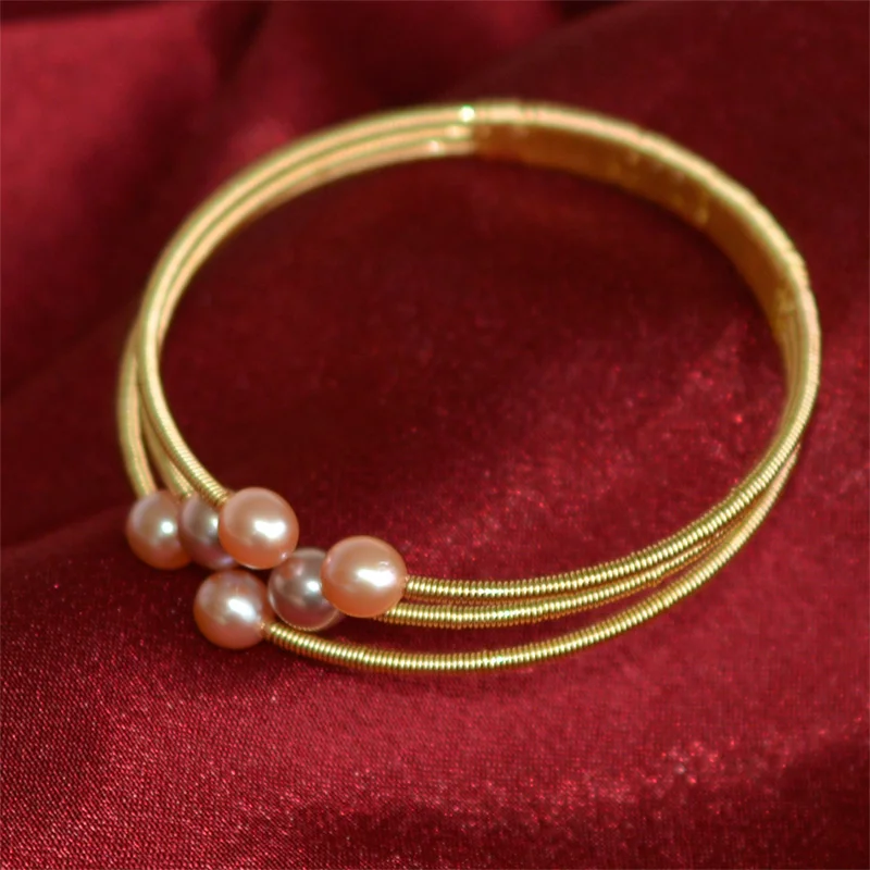 NYMPH браслет из натурального пресноводного жемчуга настоящие браслеты для