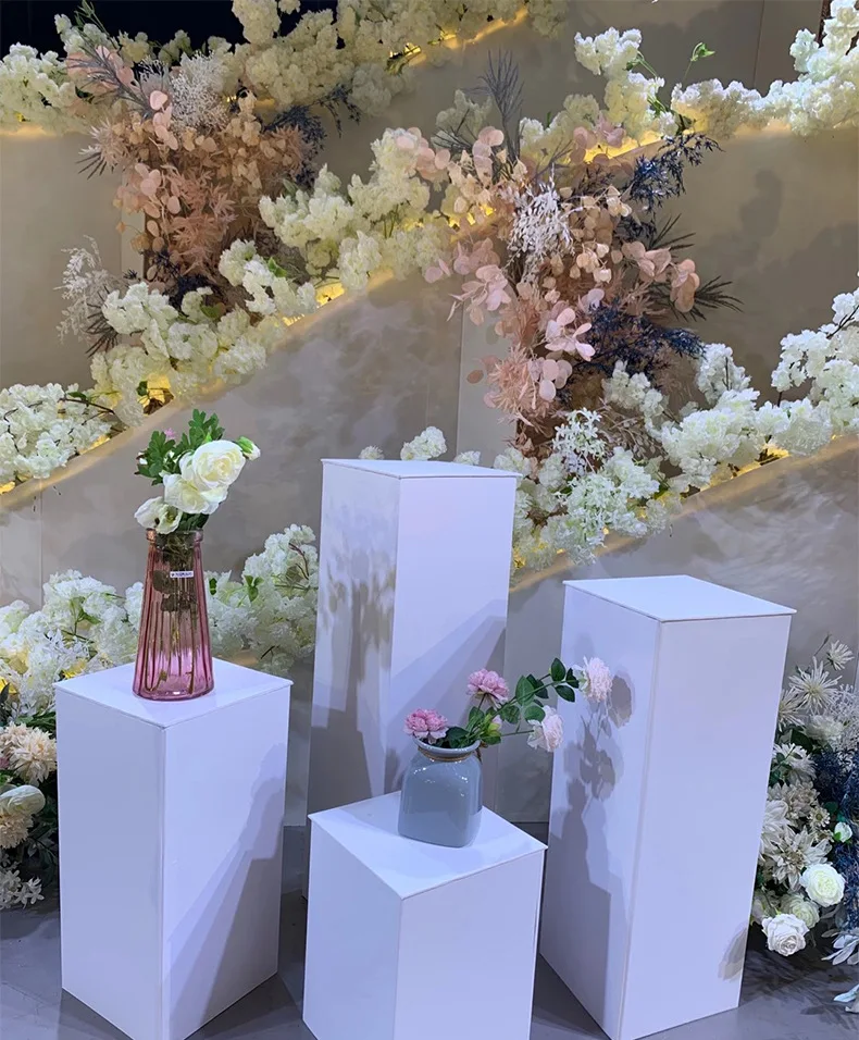 

2021 New cylindrical base displays the artistic decoration pillars Wedding Rectangular dessert table decoration pillars