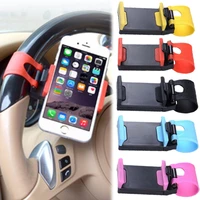 universal car phone holder auto steering wheel clip mount holder for iphone 13 xiaomi huawei samsung car accessories interior
