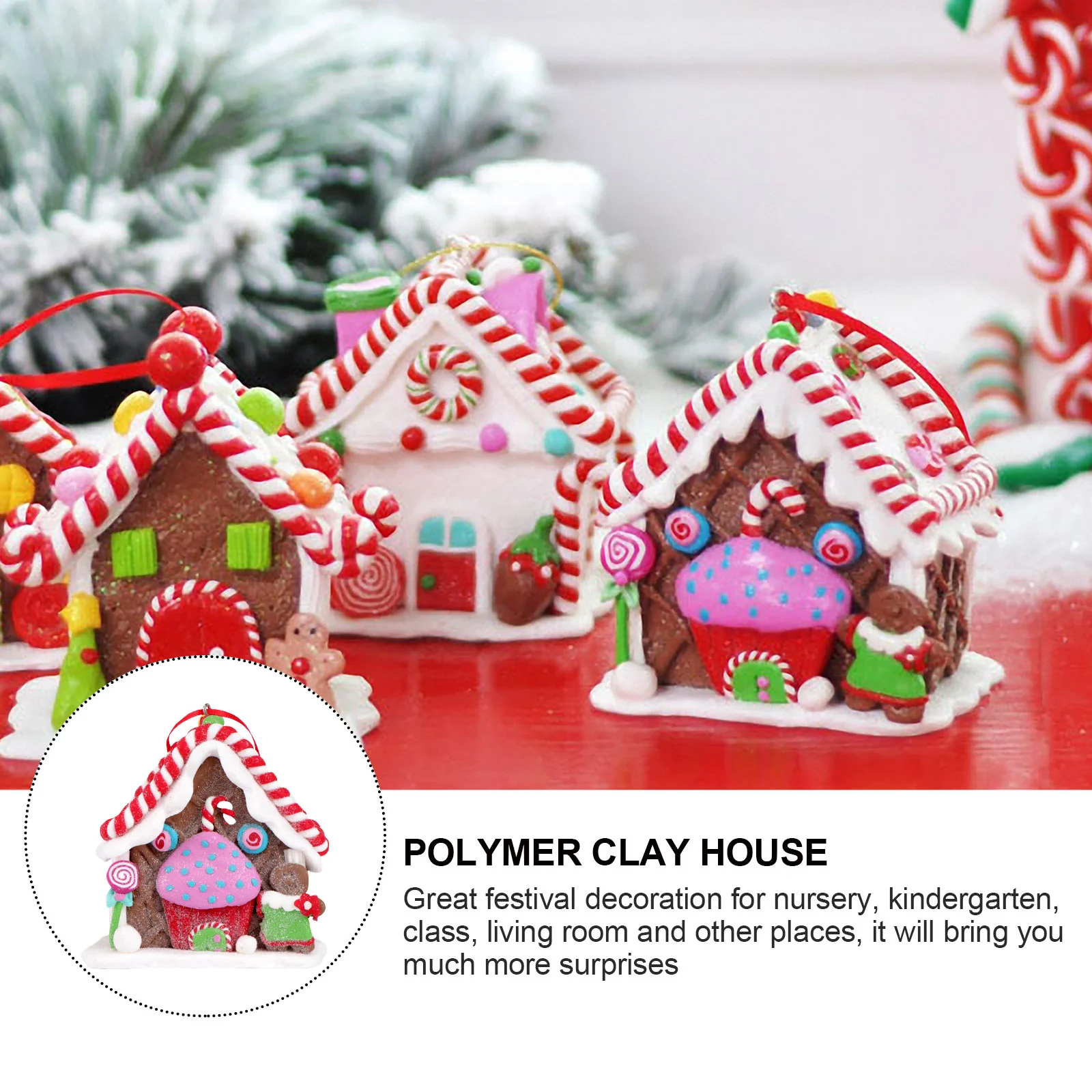 1Pc Simulated Polymer Clay House Desktop Adornments Kids Present Party Layout | Дом и сад