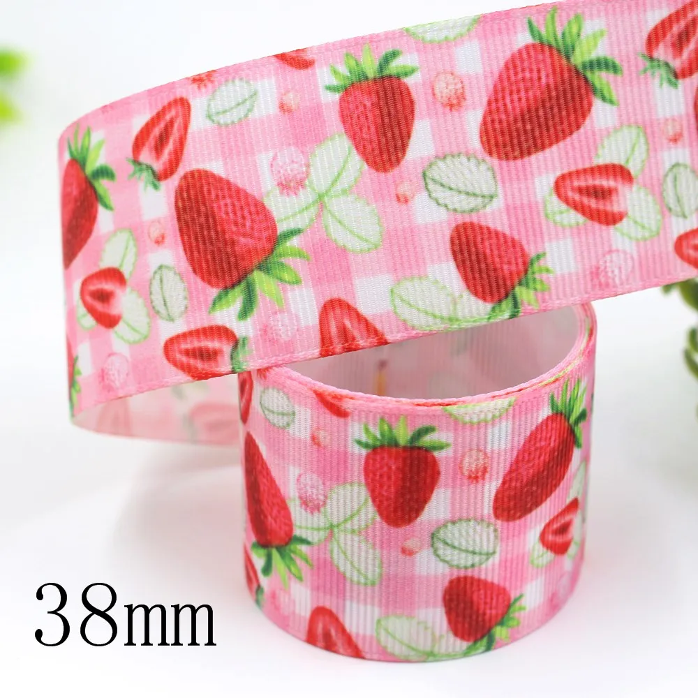Корсажная лента с принтом фруктов клубники вишни мороженого 1-I-19920-2224 дюйма 10