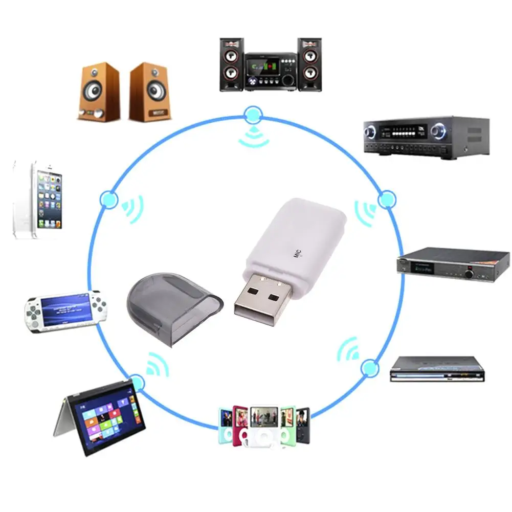 Usb адаптер V 2 1 Аудио приемник передатчик стерео AUX USB разъем для ТВ PC автомобильный