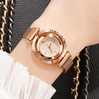 luxury women watches rose gold magnet net belt ladies wrist watches dial women bracelet watch female clock relogio feminino