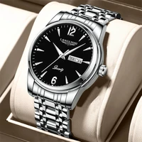 2022 new fashion mens watches top brand luxury quartz watch men mesh steel waterproof ultra thin wristwatch for men sport clock