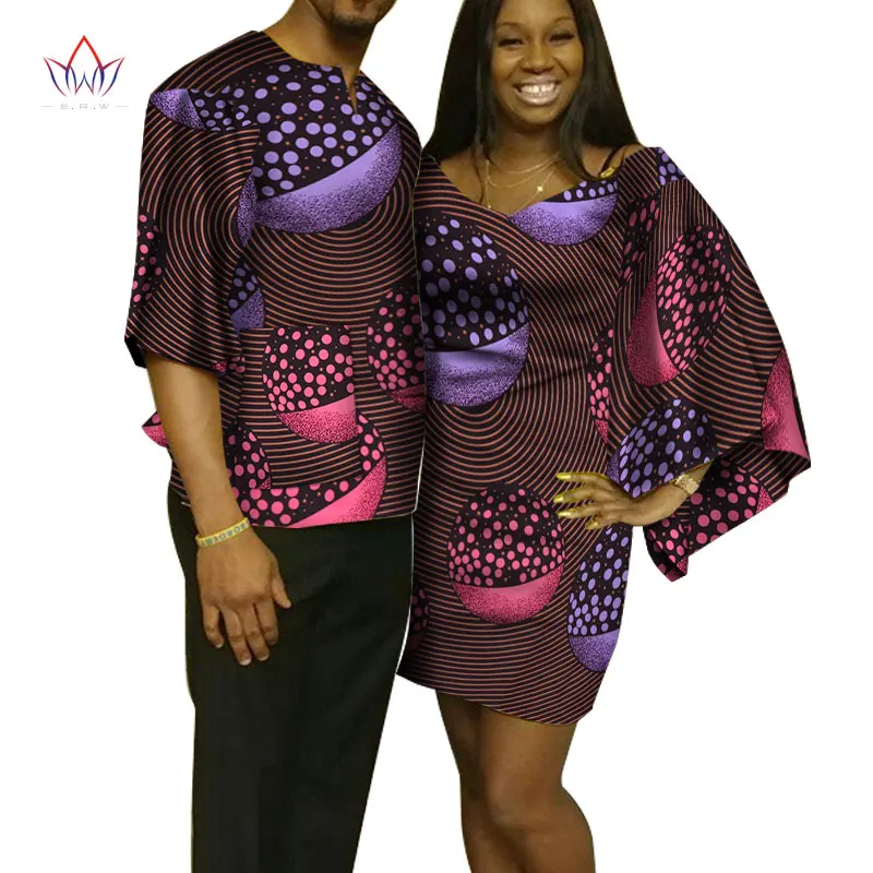 Dashiki Couples Clothes African Dresses for Women and Men Shirt African Clothes for Lovers Traditional African Clothing WYQ96
