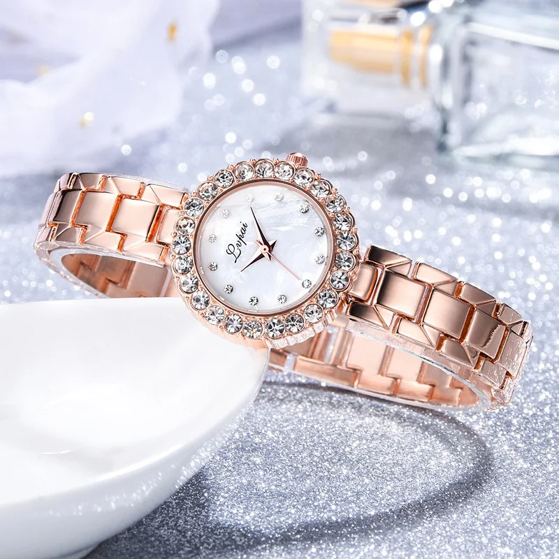 

LOLIA Women Watch Starry Sky Ladies Rose Gold Bracelet Watch Casual Rhinestone Wristwatch Female Clock Relogio Feminino relojes