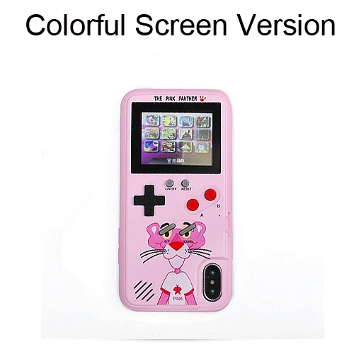 Color-screen Pink Чехол для телефона для iPhone 7 8 6 6s Plus X полноцветный дисплей 3D GameBoy классический ретро чехол для игры Тетрис для iPhone X 8 7 6 Coque - Цвет: Color-screen Pink