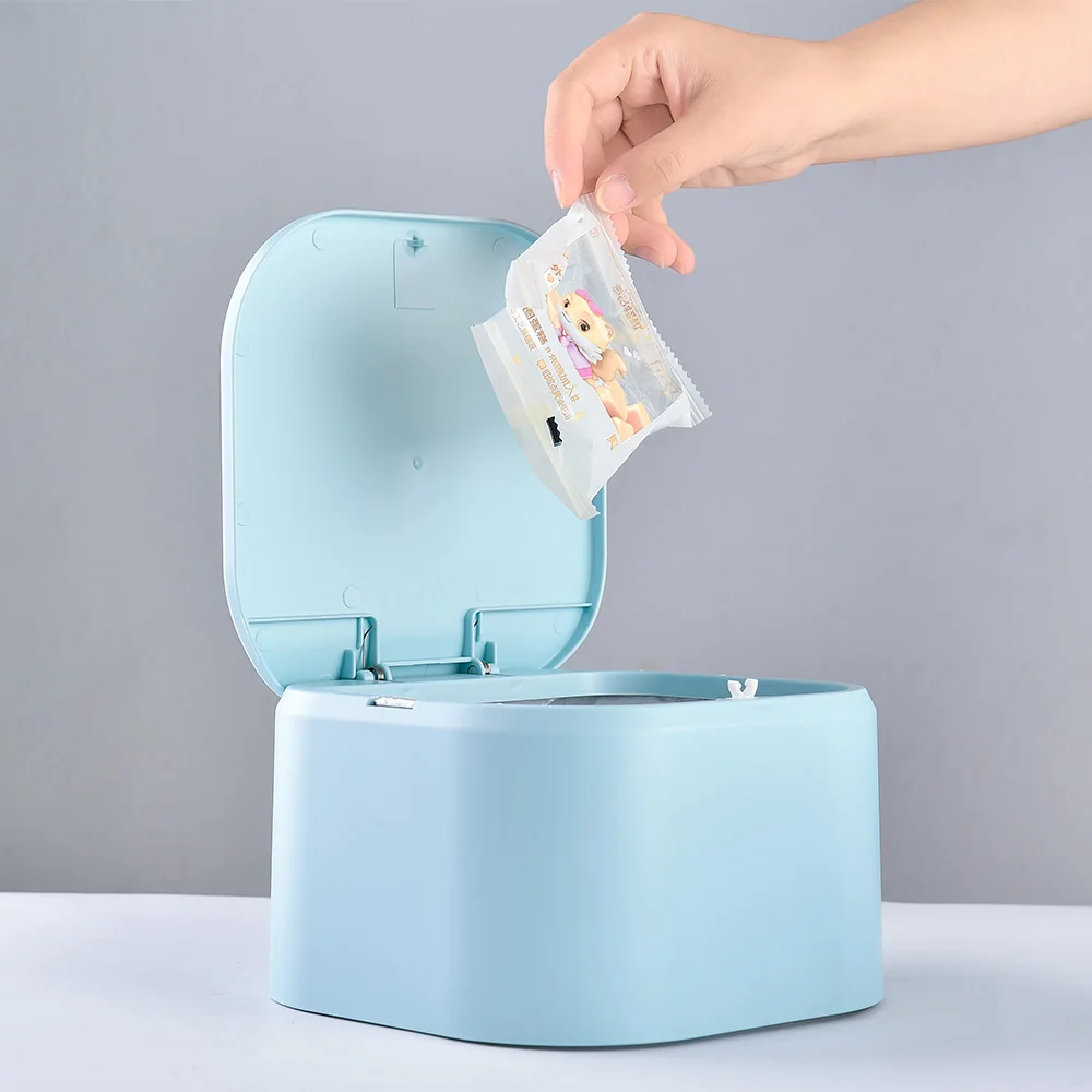 Контейнер для мусора с выдвижным ящиком типа пуш ап маленький Квадратный