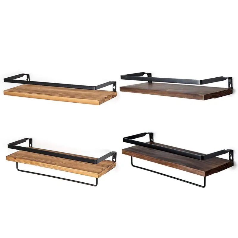 

2Pcs Floating Shelves Wall Mounted Storage Shelves for Kitchen Bathroom Decor C90A