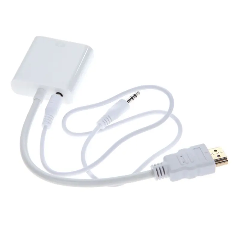 1080P Micro-HDMI/Mini HDMI/HDMI в VGA конвертер адаптер с о-видео кабелем черный и белый |