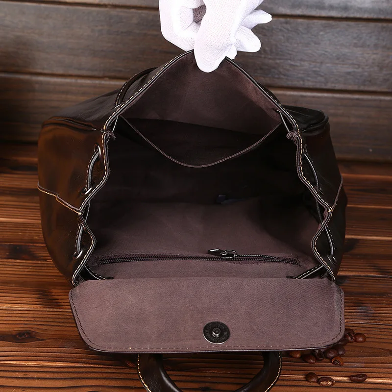 

hot Head Cowhide Girls Shoulder Bag Mini Korean Chao Leisure Girls Bag Travel Simple Backpack