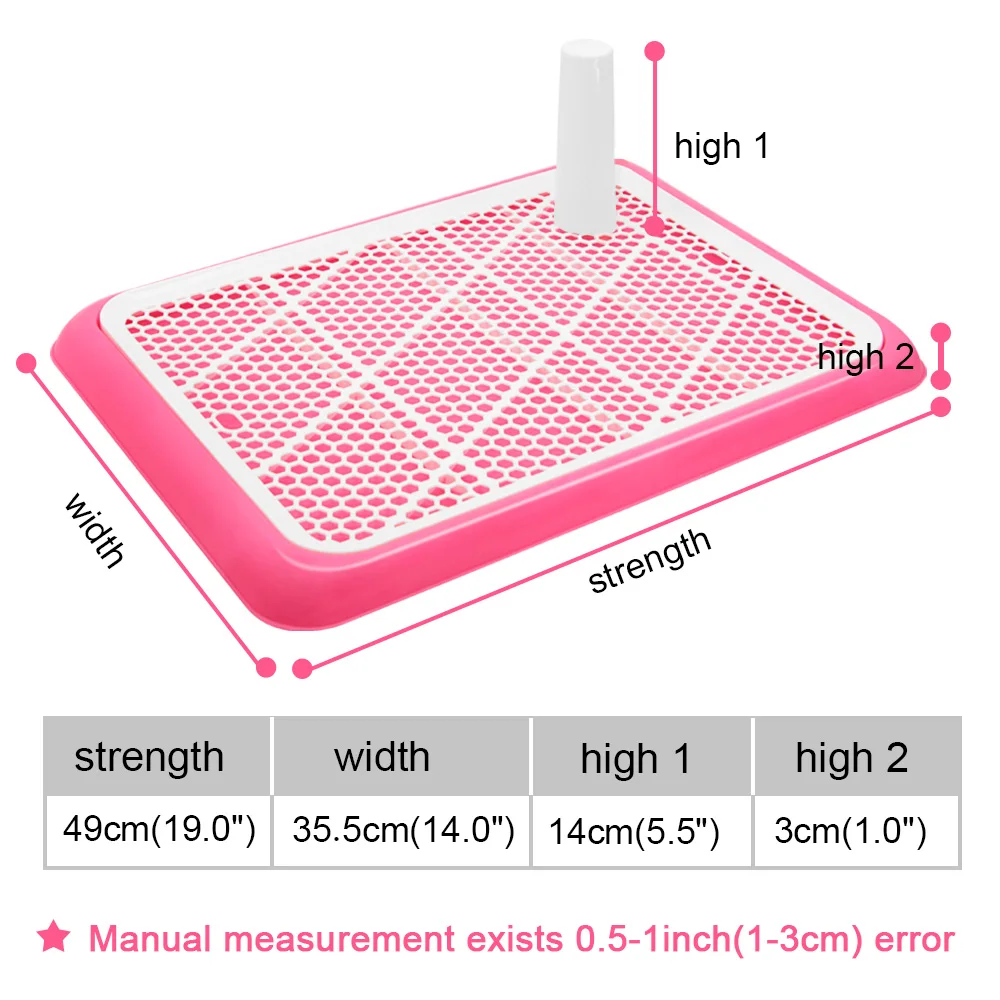 Portable Dog Toilet Indoor Training with Removable Post Pet Potty Tray Puppy Pad Holder For Small Medium Dogs |