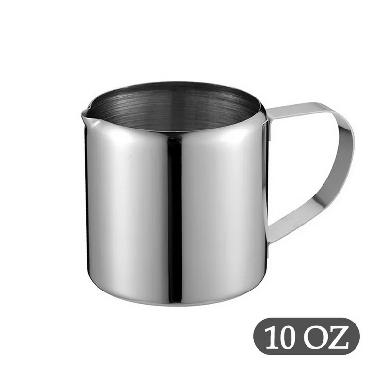10 oz Кувшин для вспенивания молока из нержавеющей стали, чашка для крема, кофе, сливки, латте, художественный кувшин с носиком, кухонные аксессуары для кофе - Цвет: 10 oz