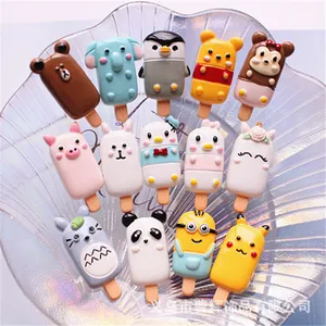 10 шт.лот плоский задний каучук красочный мультяшный мороженое плоский задний Кабошон diy телефон разных размеров