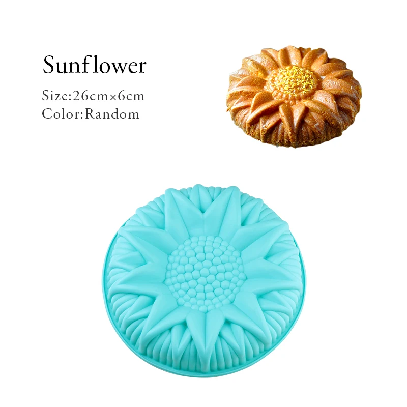 Sunflower 3D силиконовые формы для торта, кухонные формы для выпечки, DIY десерты выпечка, формы для торта, мусса, форма для выпечки, инструменты - Цвет: Sunflower