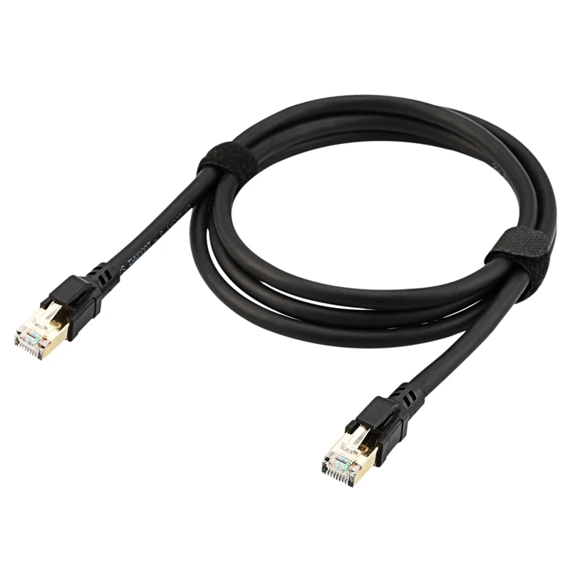 

Ethernet-кабель Cat8, 40 Гбит/с, совместимый с Cat6e, анти-экранирующий 26AWG позолоченный коннектор RJ45 для переключателя маршрутизатора