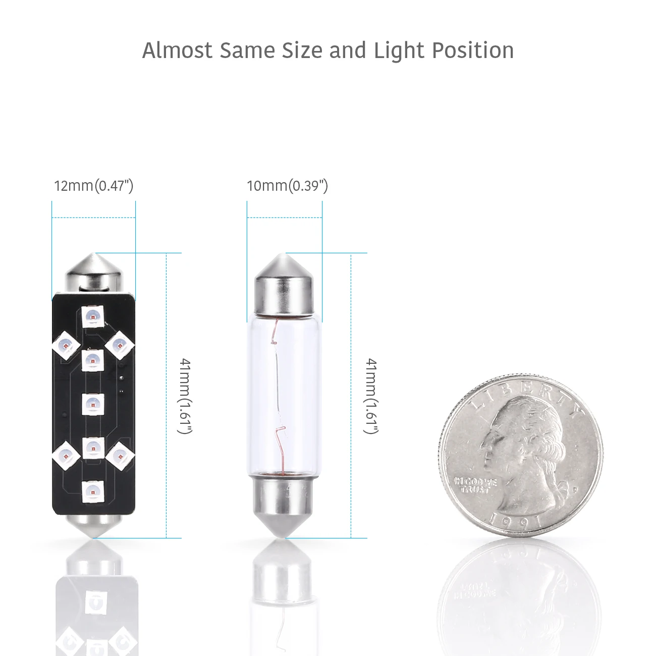Светодиодная лампа C10W Canbus 41 мм 3030 9 SMD автомобильная фестона внутреннее купольное