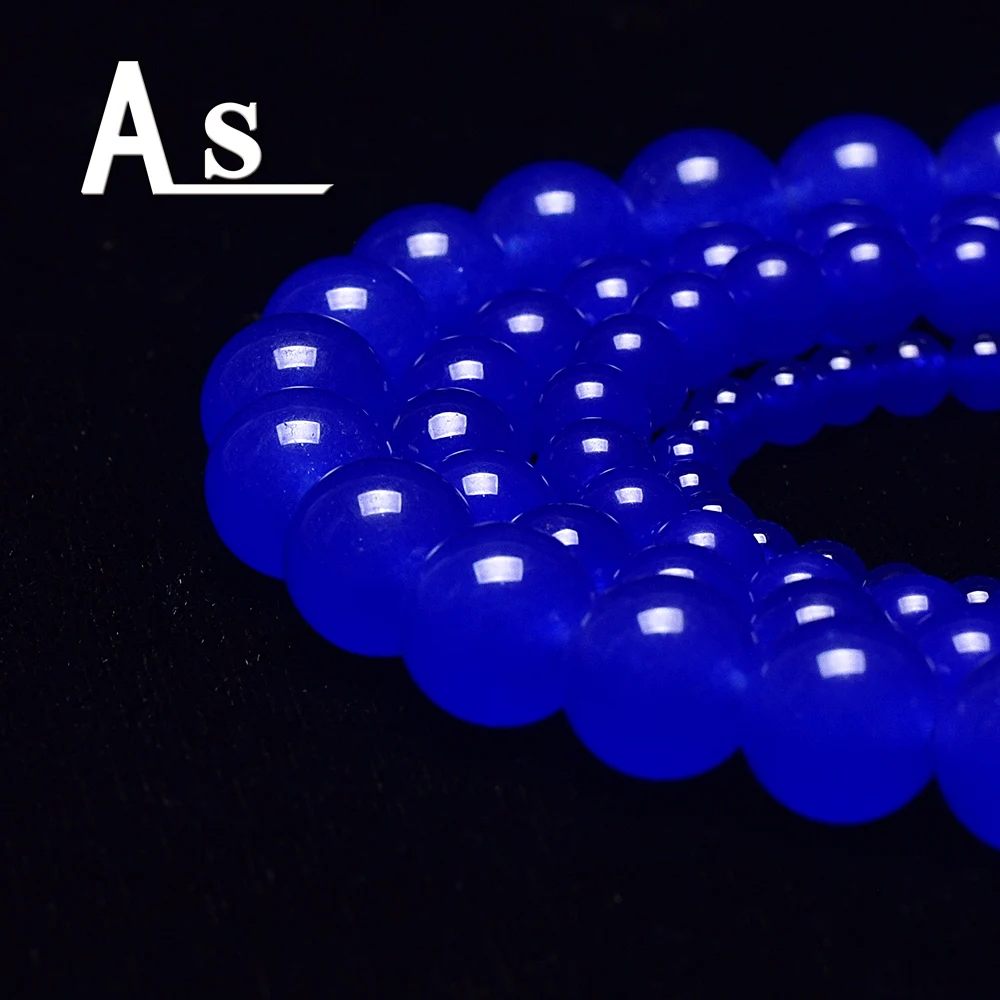 Asingeloo синий агат драгоценный камень натуральный бусины для изготовления