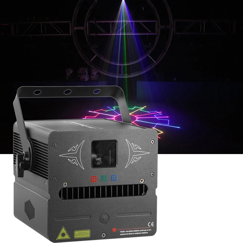 

500mW SD Card Edit Program RGB Beam Animation Scan Laser Projector Light DMX Party Disco Stage Club Bar Music Christmas DJ Laser