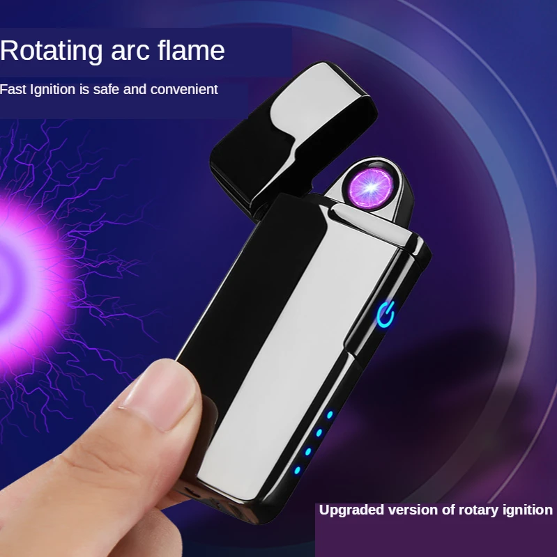 

Cool Men Charging Lighter Windproof Touch Sensitive Fashion Cigarette Lighter Portable Lighter