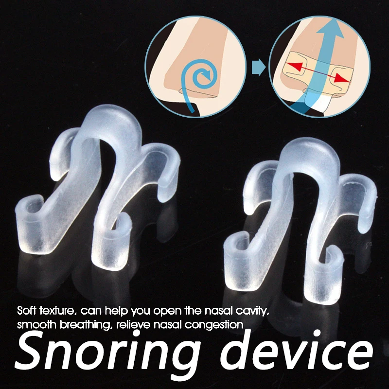 

1/2PCS Anti Snoring Anti Snore Nose Clip Silicone Snoring Solution Device Snore Stopper Sleeping Aid Nasal Dilators Health Care