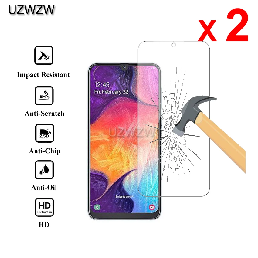 2 шт Стекло для samsung Galaxy A50 A50s 2.5D 0,26 мм Премиум защитное Закаленное стекло-экран протектор для samsung A50 стекло