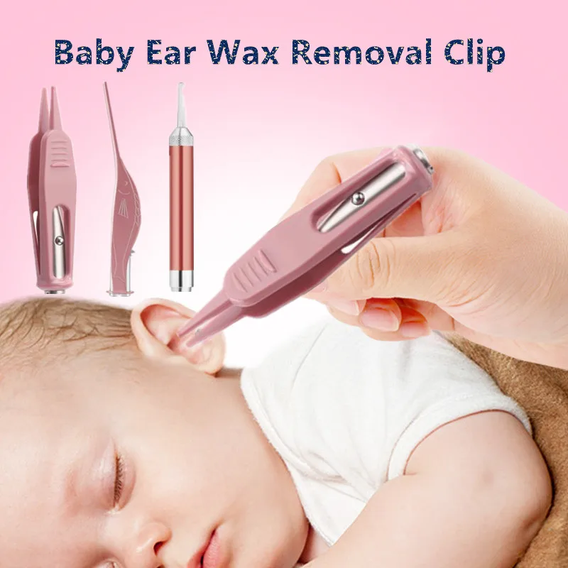 

Portable LED Baby Audlt Booger Clip Ear Luminous Visual Ear Spoon Set Ear Pick Earwax Removal Tool