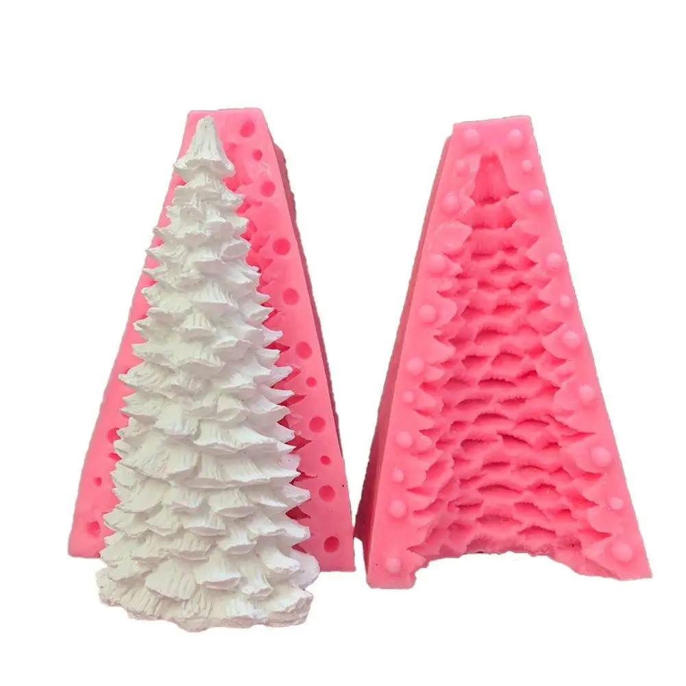 

2021 Silicone Mold DIY Christmas Tree Candle Mold Crafts For Aromatherapy Soap Christmas Gift Making Cake Decoration Baking Tool