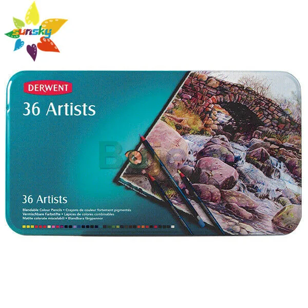 Оригинальный набор из жестяных карандашей для художников 12 24 36 72 цвета