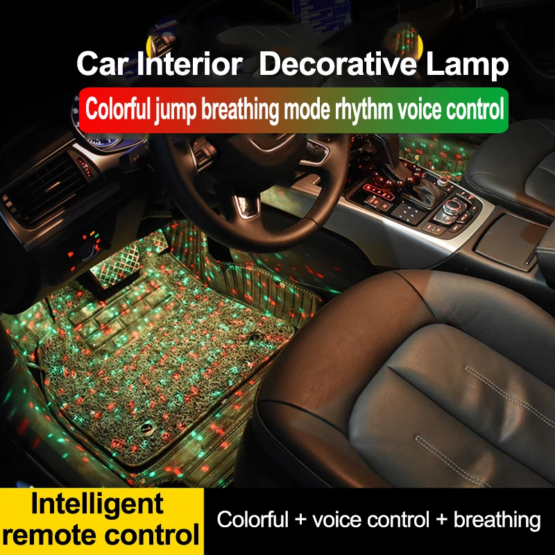 7 цветов/управление музыкой автомобильная светодиодная лента RGB ножной
