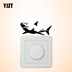 YJZT мультфильм животных акула виниловые наклейки в виде Фотообоев c переводными картинками настенный стикер для выключателя Декор в гостиную S19-0869