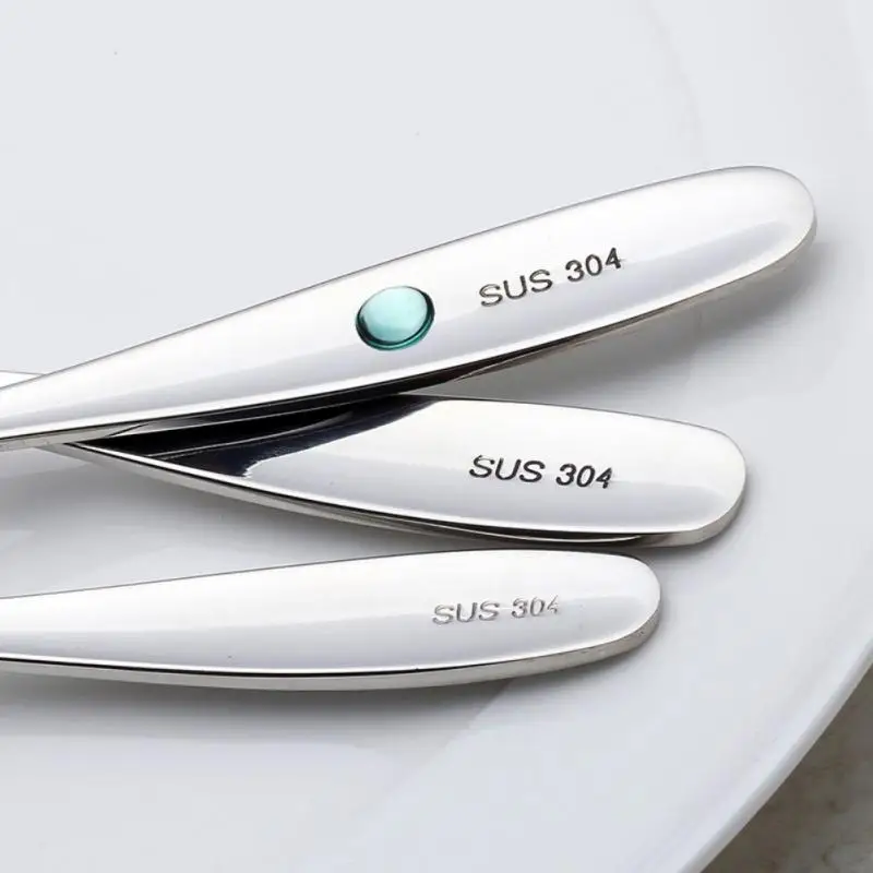 

1PC Stainless Steel Spoon Square Head Spoon Flat Spoon Ice Cream Spoon Thickening Deepening Long Handle Soup Spoon Kitchen Tools