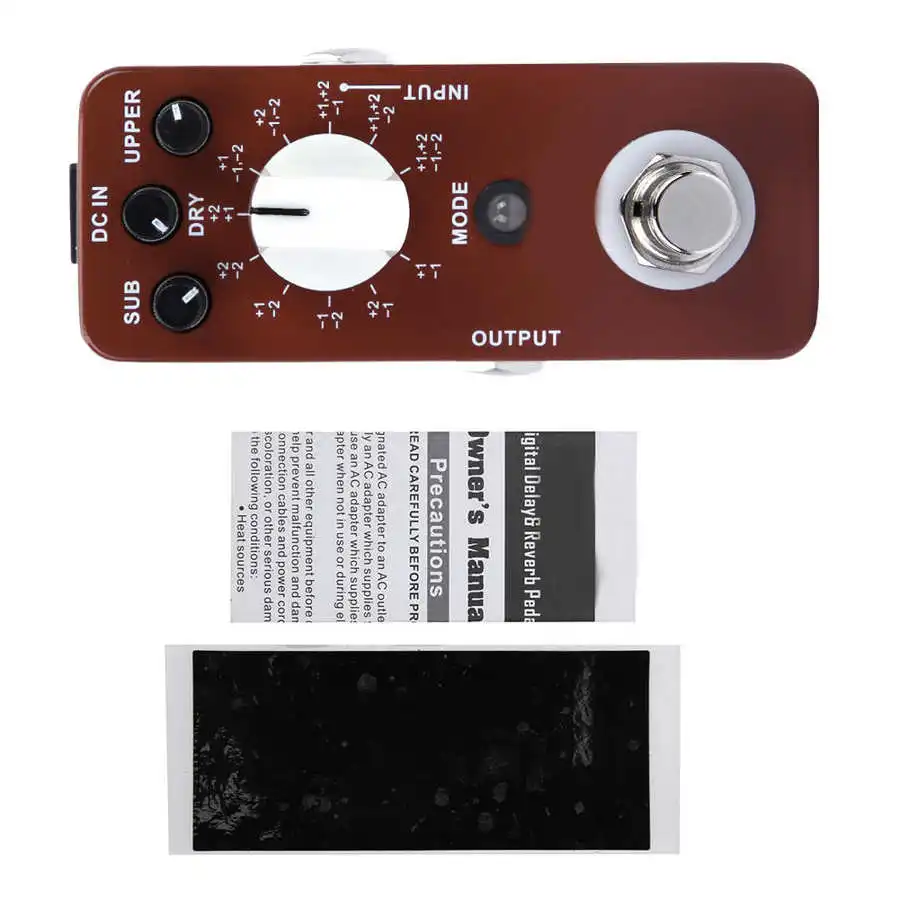 Профессиональный педаль эффектов для электрогитары 9В/128mA полный металлический