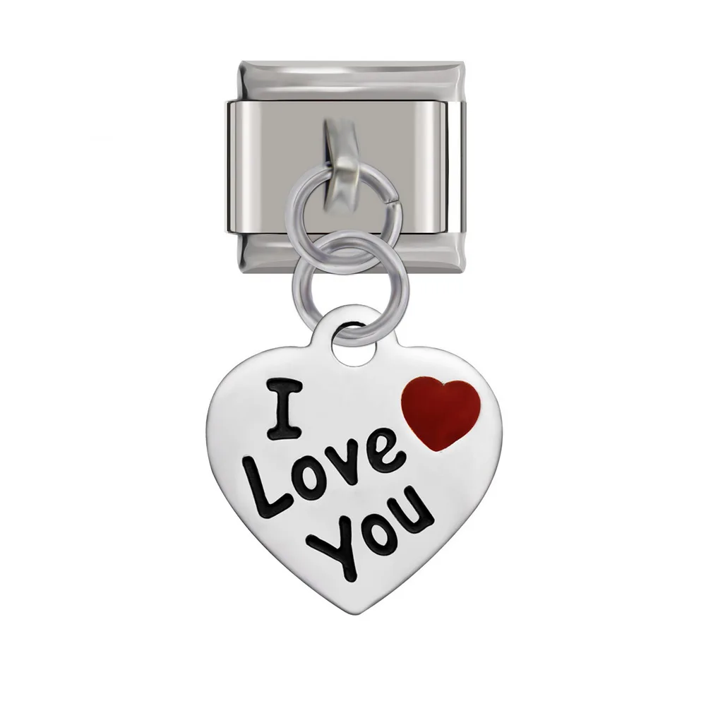 Hapiship оригинальная Маргаритка сердце из титановой стали I Love You итальянский шарм