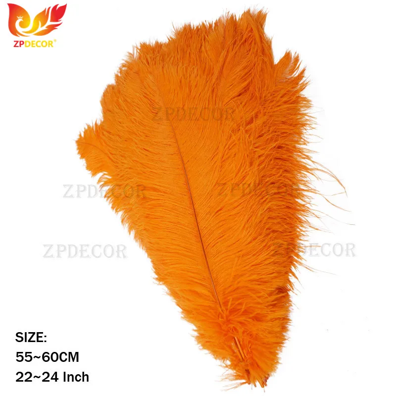 ZPDECOR 55-60 см/22-24 дюйма Стандартный страусиный шлейф/перья используемые для