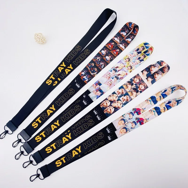 

KPOP STRAY KIDS Lanyard Mobile Phone Rope Name Strip Cartoon ID Card Mobile Phone Lanyard Concert Surrounding The Same Paragraph