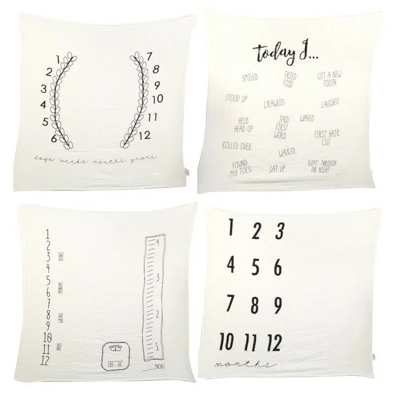 Одеяло-Ростомер для новорожденных мальчиков и девочек одеяло фото ежемесячный