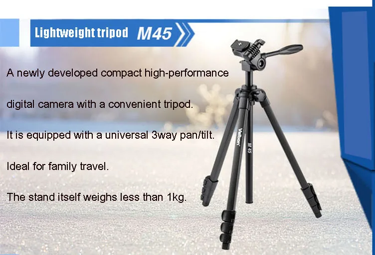 Velbon m45 Штатив с 3 розетками фотография головы