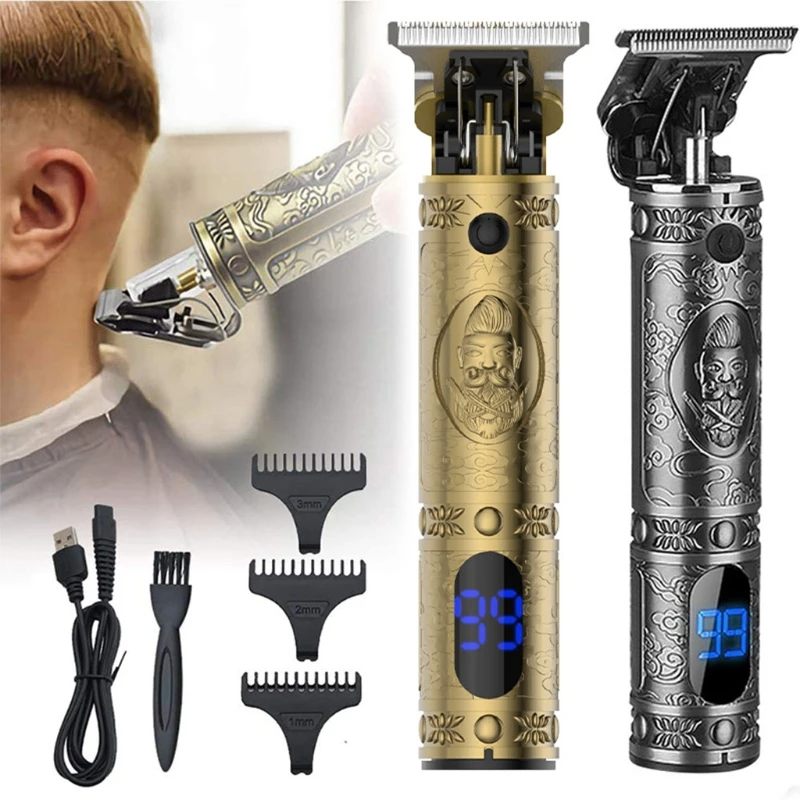 

Professional Men Electric Hair Clippers Beard Trimmer Barber Shaver Grooming Kit A0NC