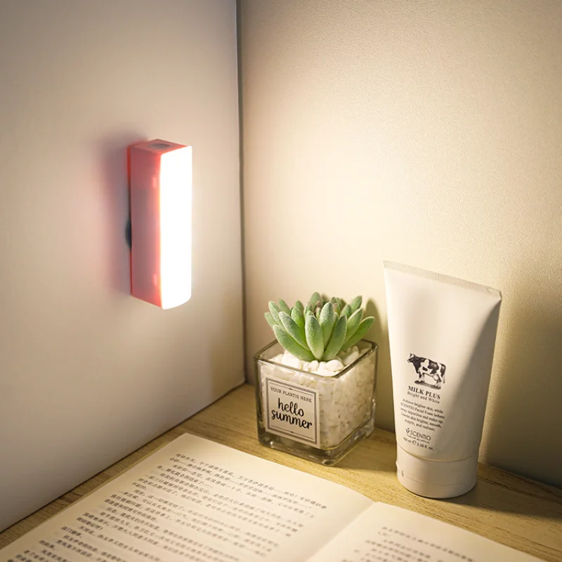 

Led Nightlight Lamp Solid Night Light Adjusted Rectangle Trichromatic Light Portable Strip Led Lamp Led Bedroom Lights Ночник