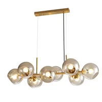 Italian design molecule lamp Kitchen Island Dining room Bar Glass Balls Chandelier Loft Vintage Rustic Retro Chandelier Lighting