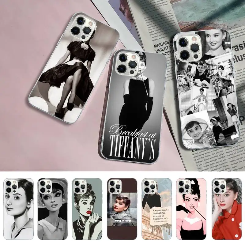 

Audrey Hepburn Phone Case for iPhone 11 12 13 mini pro XS MAX 8 7 6 6S Plus X 5S SE 2020 XR case