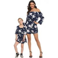 mother daughter overalls pants one piece mommy and me dresses clothes women girls mom baby dress family matching jumpsuit