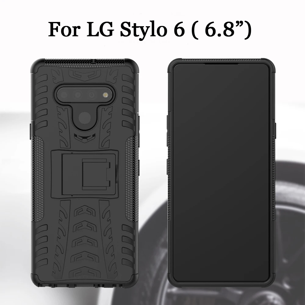 

For LG K71 Shockproof Armor Case For LG Stylo 6 Case Hybrid Soft Silicone Hard Back Cover Stylo 6 Phone Cases Coque